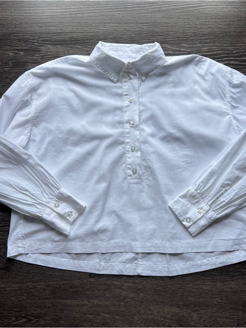 PIOMBO Woman's White Pure Cotton Popover Shirt - Picture 4 of 6